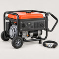 12,000W dual-fuel portable generator on a light grey studio background